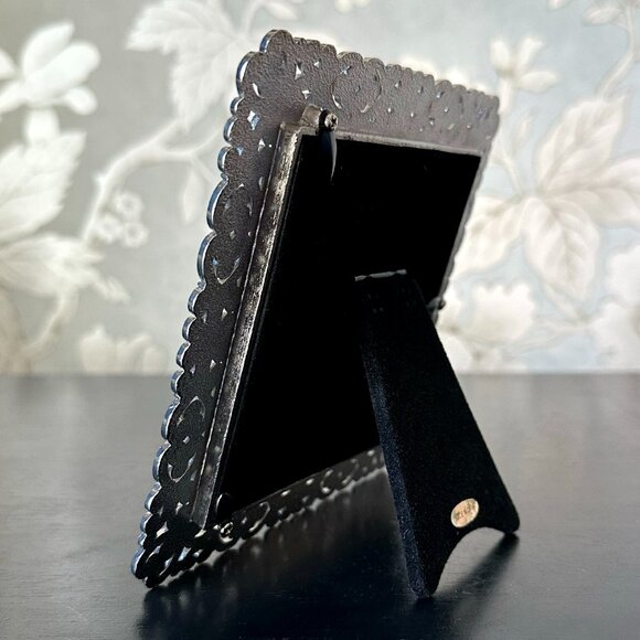 Ornate Metal Picture Frame with Crystals & Heart Design for Square Photo - Picture 6 of 10